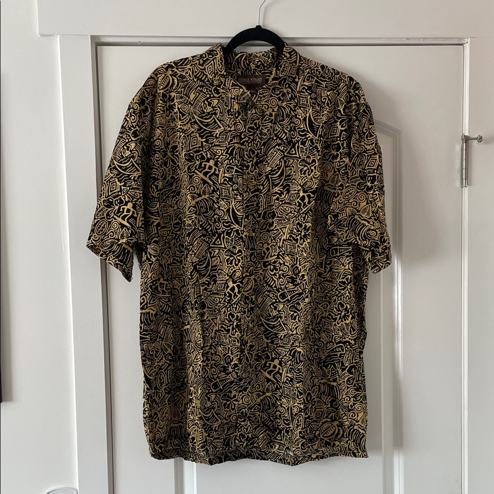 Black and Yellow Patterned Shirt